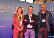 Marjan van Antwerpen, Nick Kluin and Nico van der Houwen of Hortipar install lighting projects for Signify.